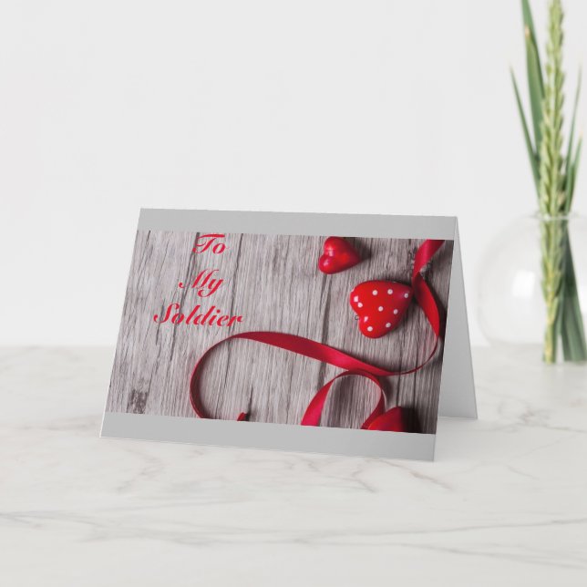 CARTE *****AMOUR À MON SOLDAT**** TOUS LES JOURS/VALENTI (Devant)