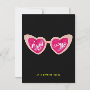 Carte Amour à Travers des Lunettes Roses
