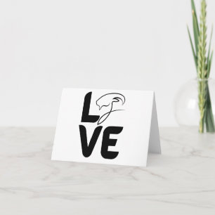 Carte Amour avec la chèvre comme O BLANK