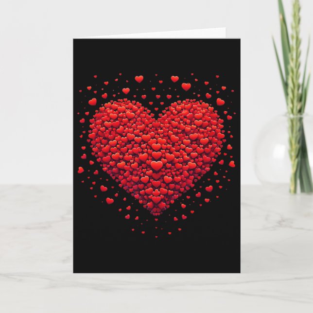 Carte Amour Coeur Graphique Saint-Valentin Femmes (Devant)