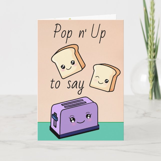 Carte Amour Coeur mignon Visage Kawaii Nourriture japona (Devant)