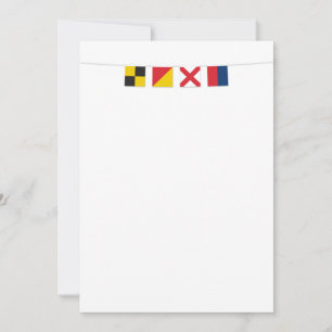 Carte AMOUR dans les drapeaux de signalisation marine co