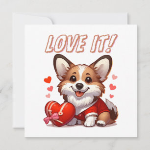 Carte Amour de Corgi Mignon