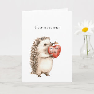 Carte Amour de hérisson tant