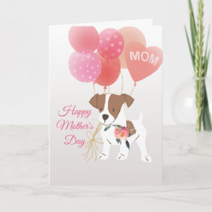 Carte Amour de la Fête des Mères de Jack Russell Terrier