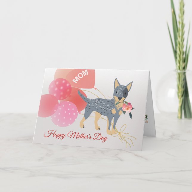 Carte Amour de la Fête des Mères de votre chien de bétai (Devant)