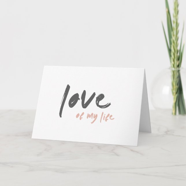 Carte Amour de ma vie | Moderne Minimaliste Éternel À Ja (Devant)