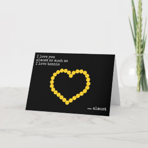Carte Amour de tennis effronté Cœur - Saint-Valentin