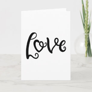 Carte Amour Design Avec Un Mot D'Amour