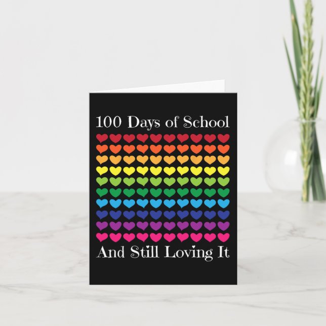 Carte Amour Du Coeur 100 Jours De L'École Professeur Gar (Devant)