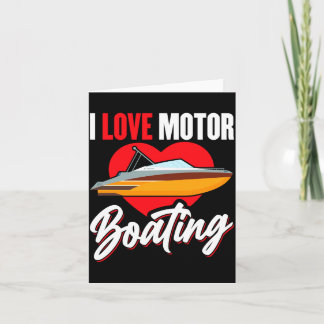 Carte Amour du motorboating propriétaire du bateau capit