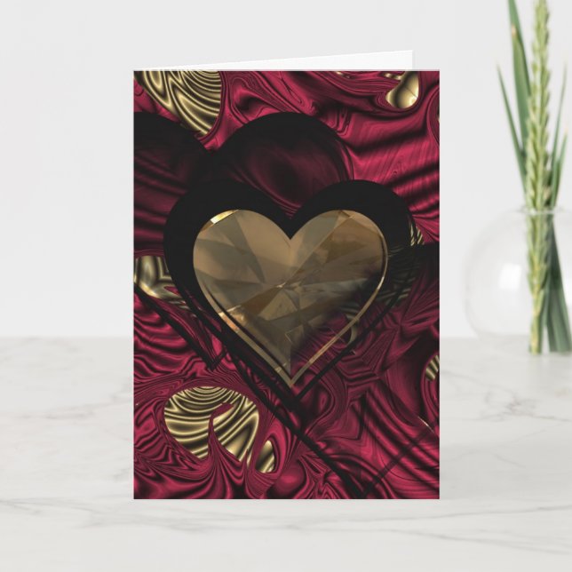 Carte "Amour d'un rouge ardent " * (Devant)