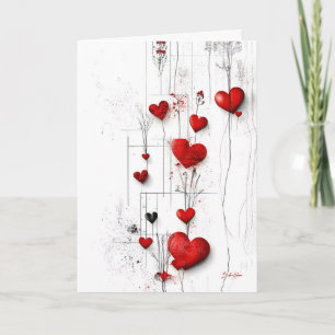 Carte Amour en Saint Valentin Abstrait
