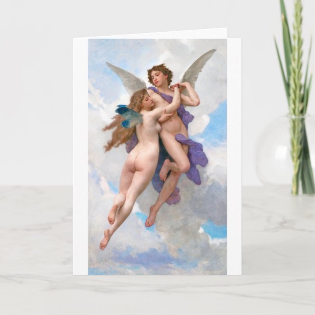 Carte Amour et Psyche, Bouguereau (Devant)