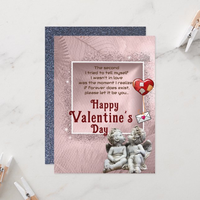 Carte Amour éternel (Devant/Arrière en situation)