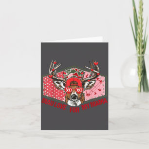 Carte Amour fou rétro pour mes garçons chasseurs de cerf
