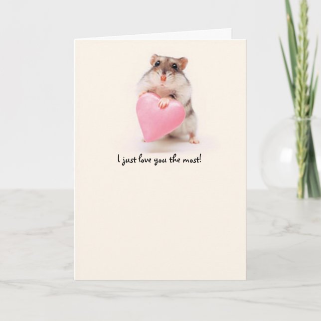 Carte amour hamster (Devant)