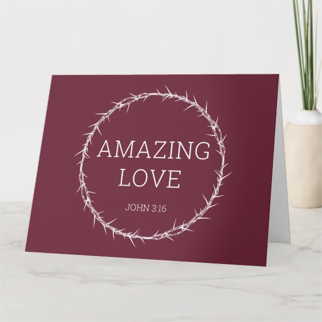 Carte Amour Incroyable – Jésus-Christ Couronne de Pâques (Devant)