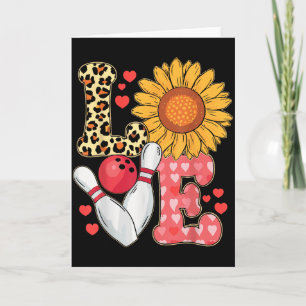 Carte Amour Léopard Tournesol Bowling Saint-Valentin Bow