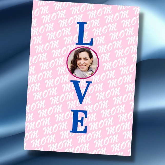 Carte Amour maman Amour maman nous t'aimons maman photo  (The background text template can fit 2 or 3 upper case letters, maybe 1 or 2 more with lower cases.)