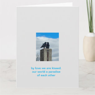 Carte amour pigeon
