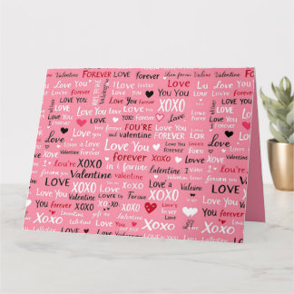 Carte Amour pour toujours - Typographie de la Saint-Vale