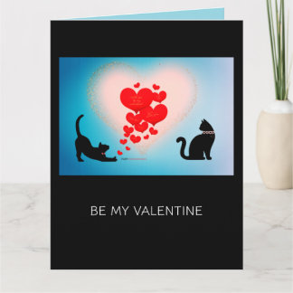 Carte Amour qui ronronne - Sac cadeau pour la Saint-Vale