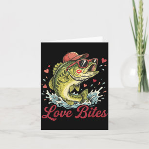 Carte Amour Retro Bites Pêche Pêcheur Saint-Valentin