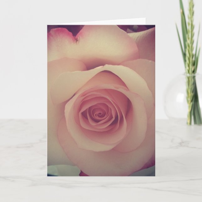 Carte Amour rose (Devant)