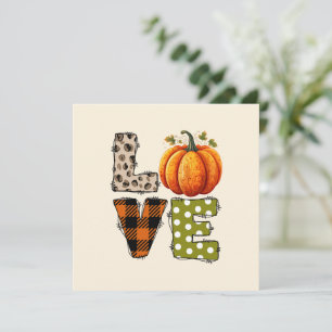 Carte AMOUR - saison Citrouille et automne