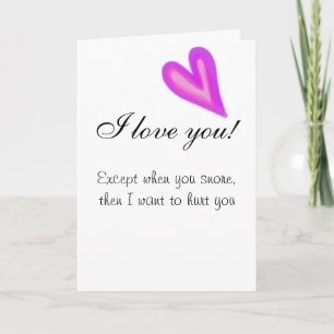 Carte Amour Toi Humour Ronflement Drôle Anniversaire Sai