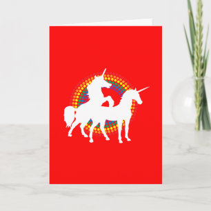 CARTE AMOUR UNICORN