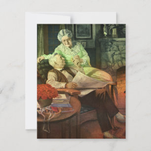 Carte Amour vintage et romance; Grands-parents romantiqu