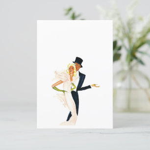 Carte Amour vintage et romance, Mariage moderne Couple