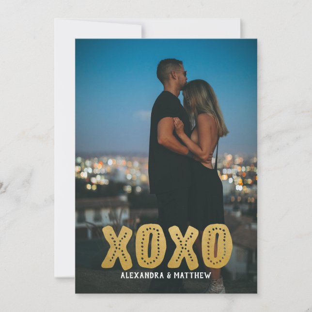 Carte Amour XOXO personnalisé (Devant)