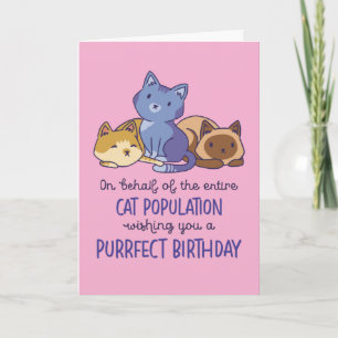 Carte Amoureux de Chats Adorables Anniversaire Drôle Par