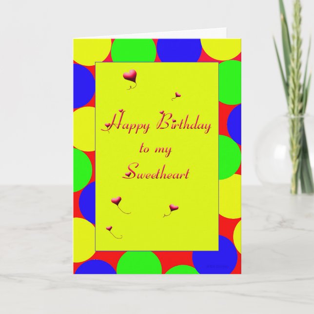 Carte Amoureux de joyeux anniversaire (Devant)