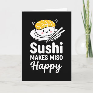 Carte amoureux de nourriture drôle Sushi Japonais Rend M
