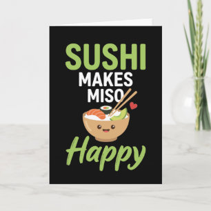 Carte amoureux de nourriture drôle Sushi Japonais Rend M