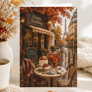 Carte Amoureux de Paris Anniversaire Octobre Automne