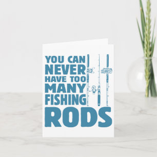 Carte Amoureux de pêche amusant Pêcheur Rods Design