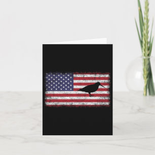 Carte Amoureux des bécasses américaines patriotiques de