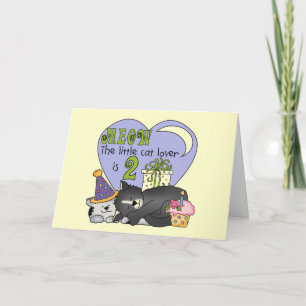 Carte Amoureux des chats 2e anniversaire Tshirts et cade