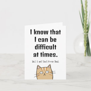 Carte Amoureux des chats Facile personnalisable Funny Mo