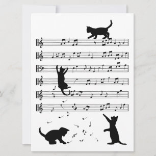 Carte Amoureux des chats Funny Pianiste Piano Lover