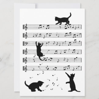 Carte Amoureux des chats Funny Pianiste Piano Lover