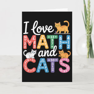 Carte Amoureux des chats mathématiques Prof de maths drô