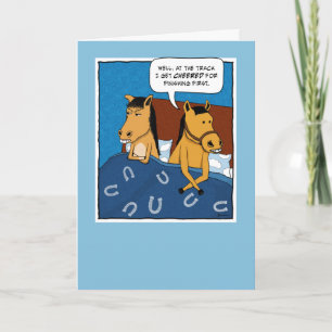 Carte Amoureux des Chevaux amusants dans Bed Anniversary