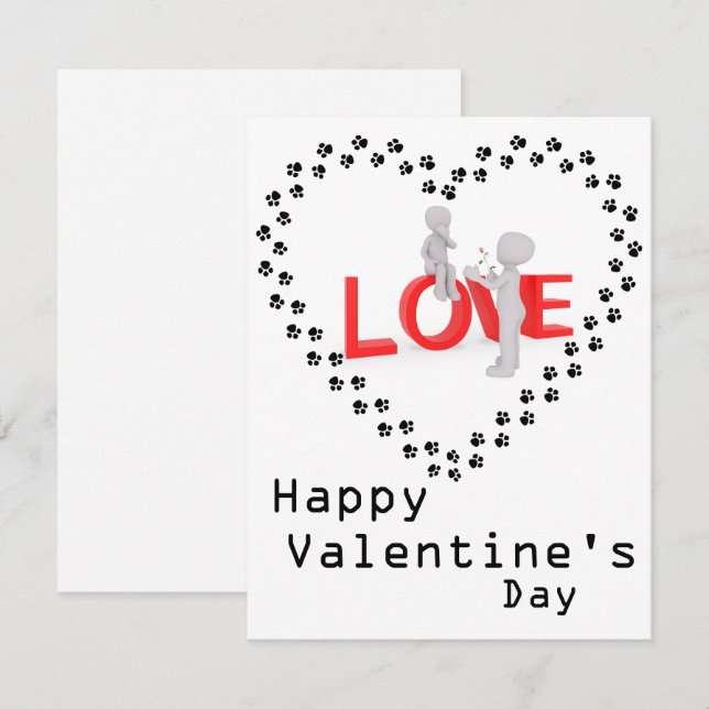 Carte Amoureux des chiens (Devant / Derrière)