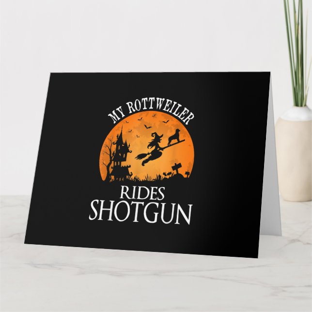 Carte Amoureux des chiens de Shotgun du Rottweiler (Devant)